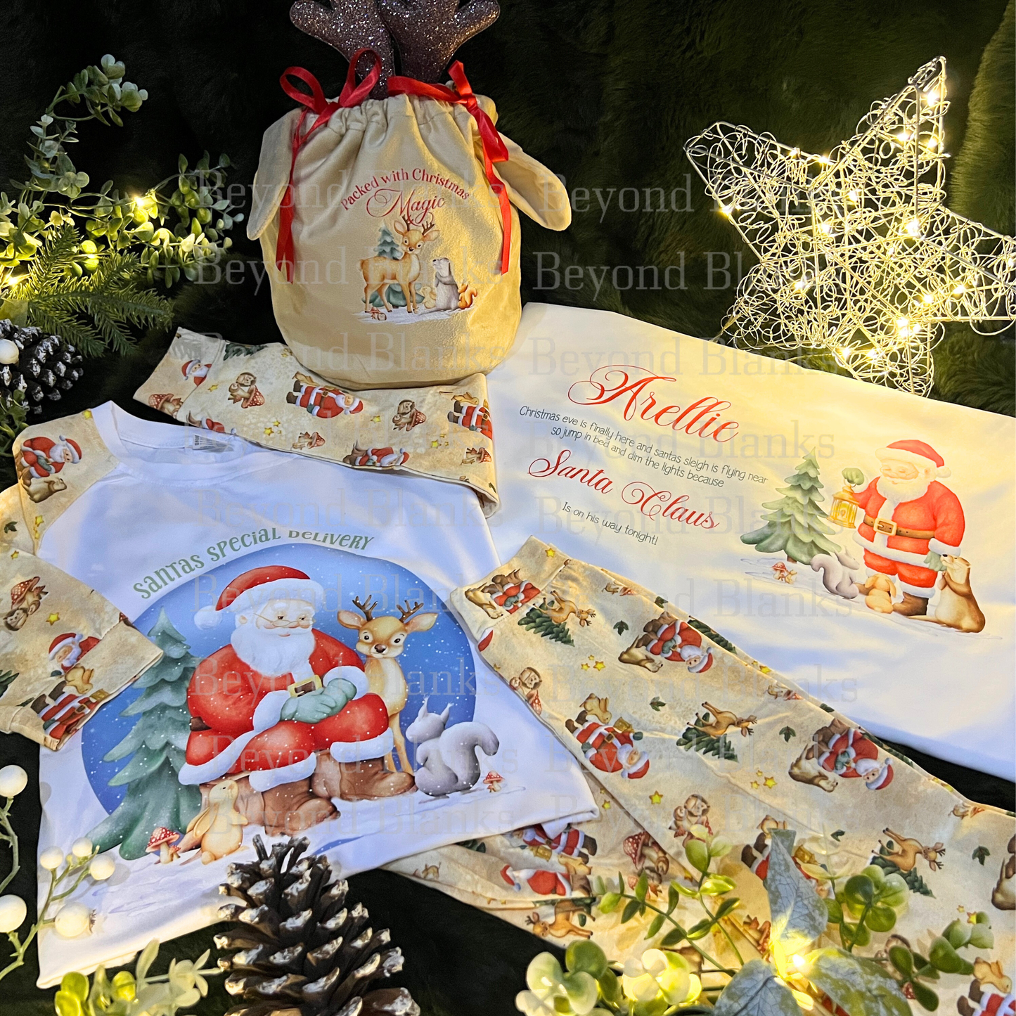 Christmas Family sublimation pyjamas - Santas Forest Friends