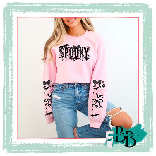 DTF -Spooky Pink  - front & sleeve