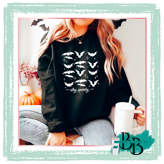 DTF- Stay spooky bats- white