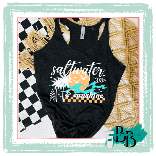 DTF-Saltwater and sunshine - white text