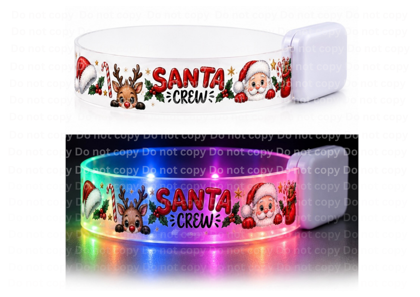 UVDTF - LED wristband -Santa crew