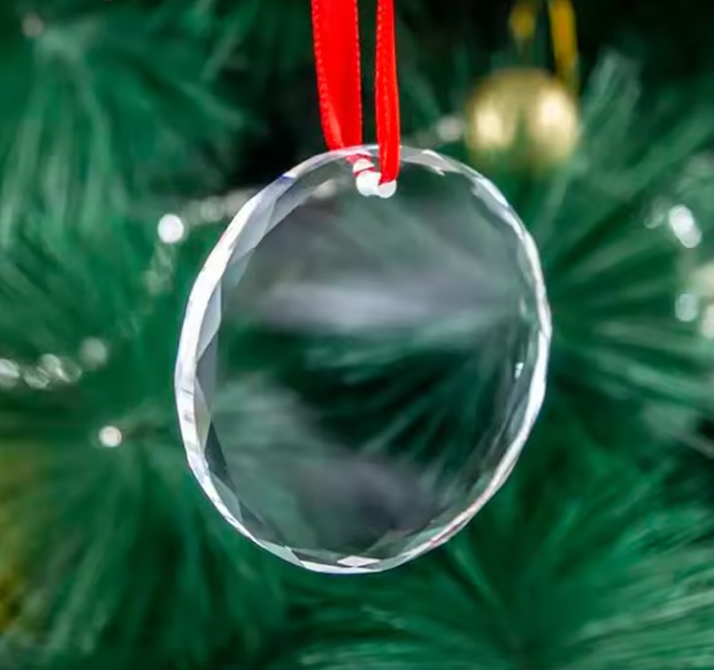 Crystal glass ornament 65mm