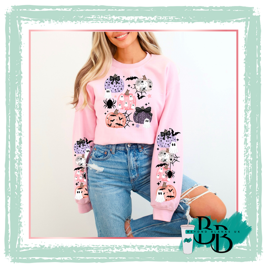 DTF -Spooky pumpkins collage  - front & sleeve