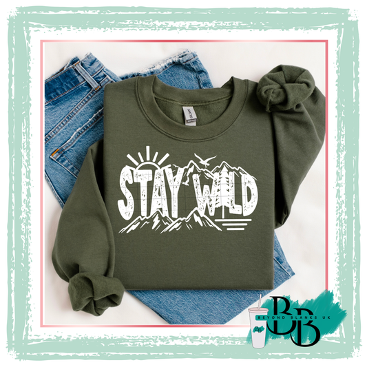 DTF-Stay wild- white