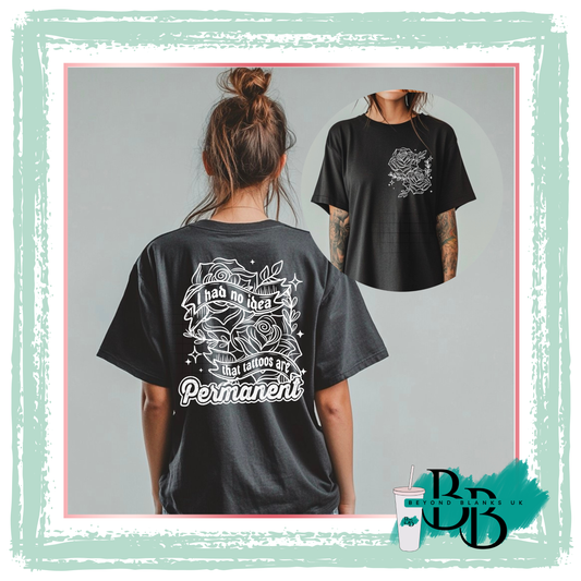 DTF-Tattoos are permanent white - spine & pocket