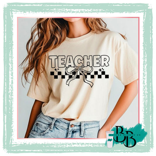 DTF-Teacher bow-black