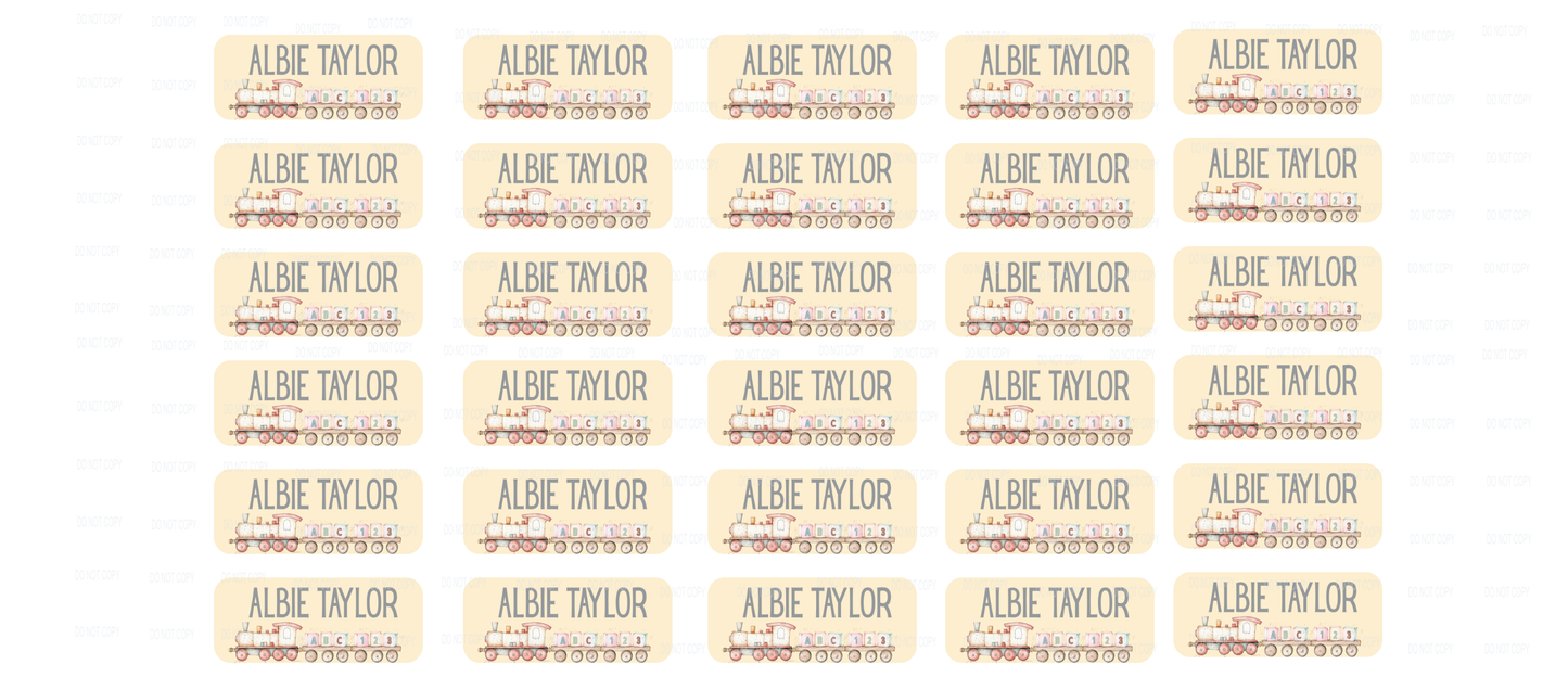 UVDTF Name tags- Trains
