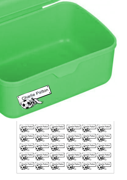 UVDTF Name tags- football Black