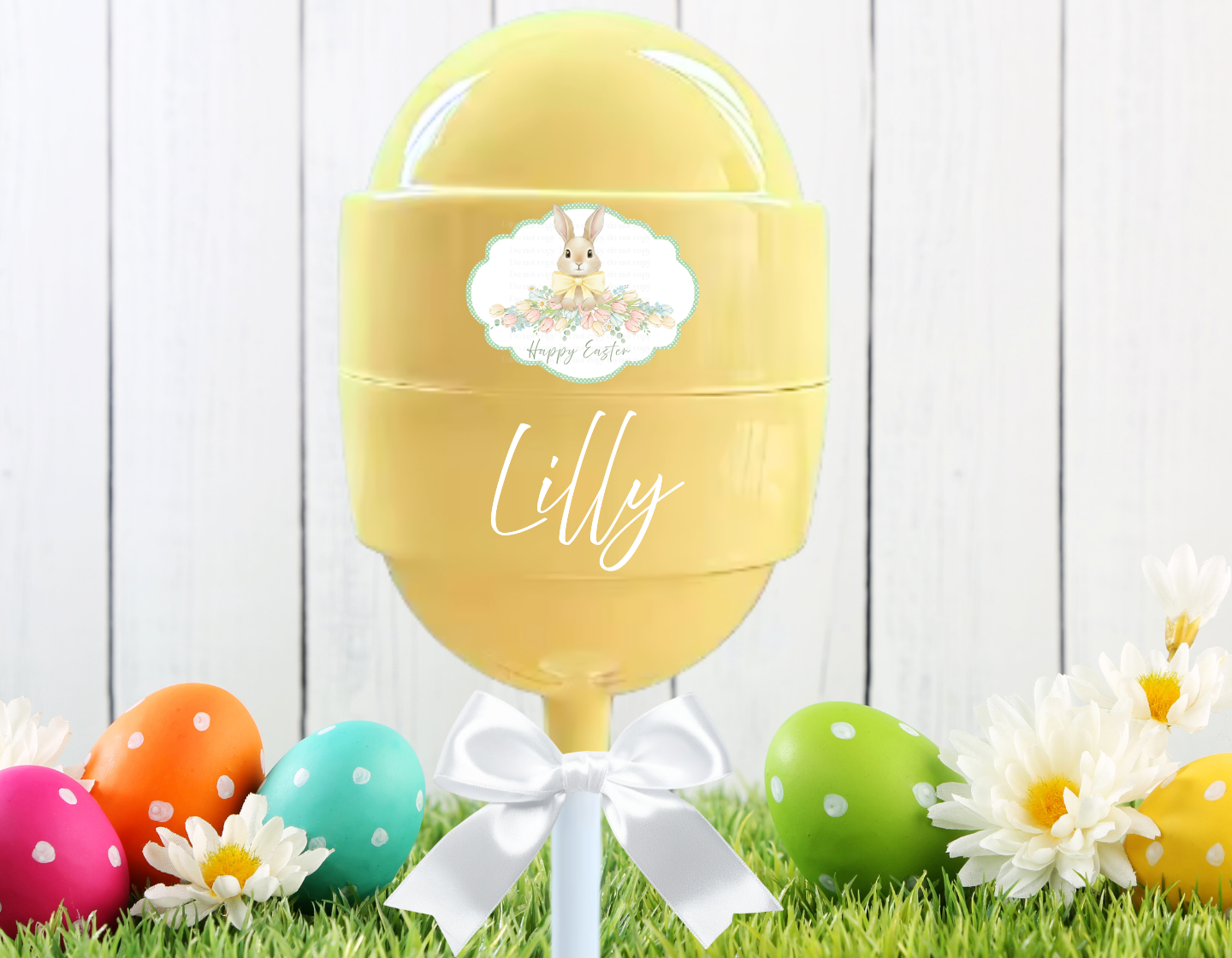 UVDTF lollipop decal-lemon bow tulip bunny