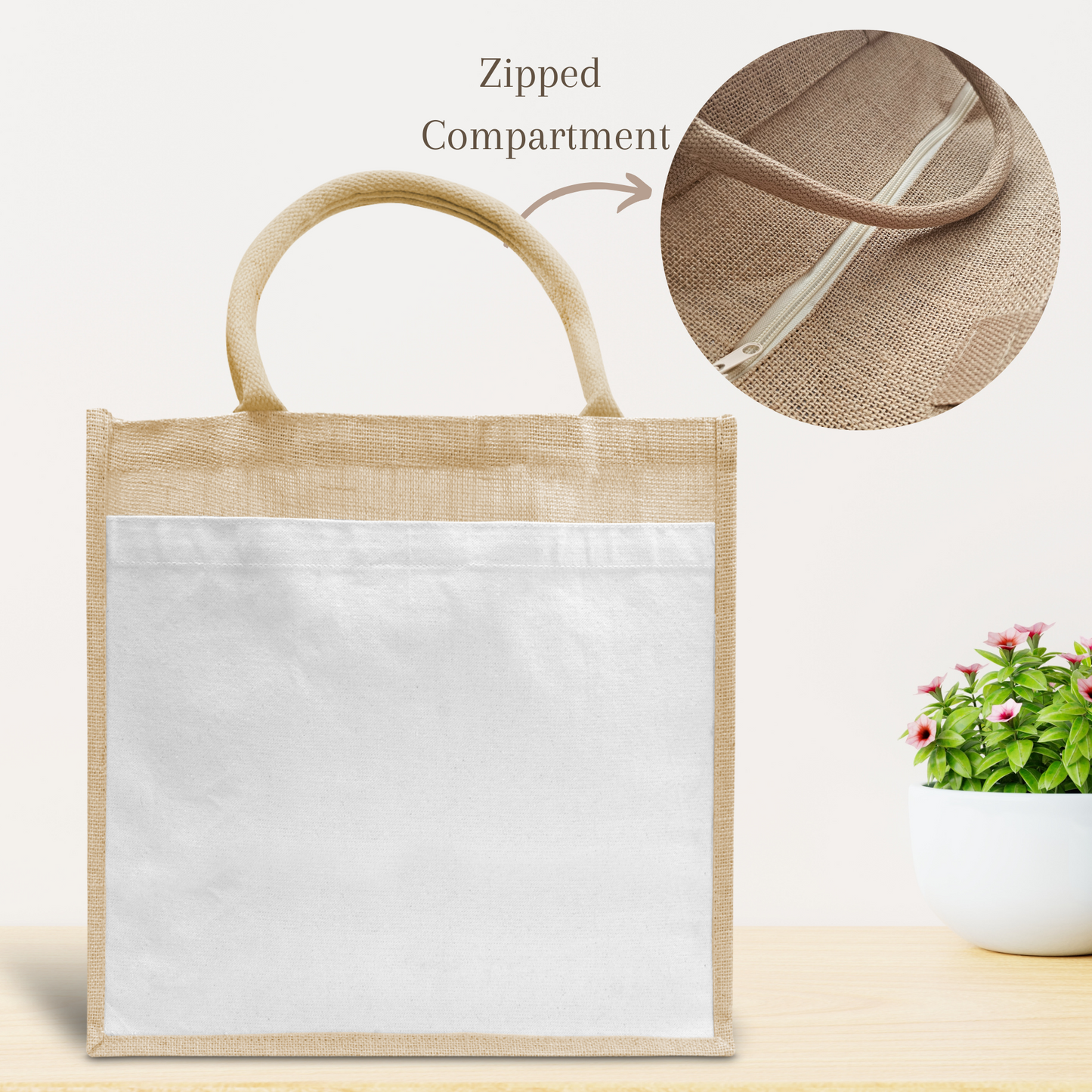 Jute Zip totes