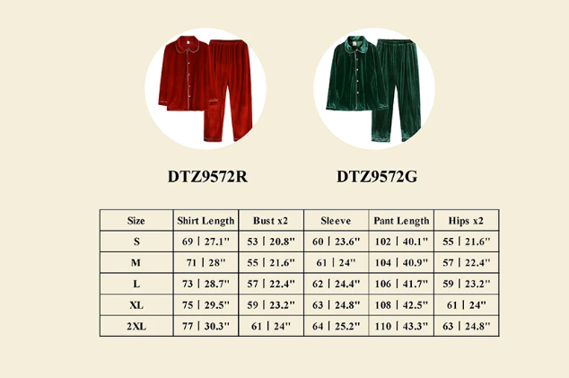 Christmas Velvet pyjamas plain KT