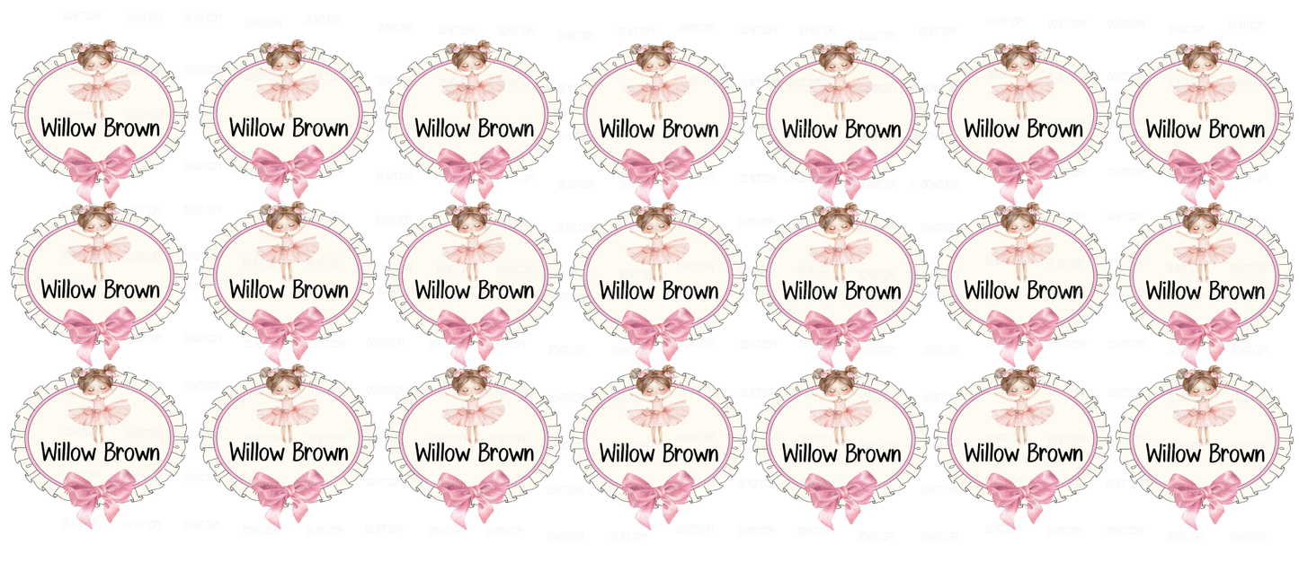 UVDTF Name tags- Ballerina