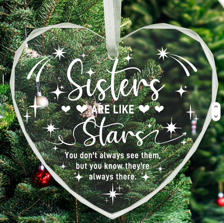 Crystal glass Heart ornament
