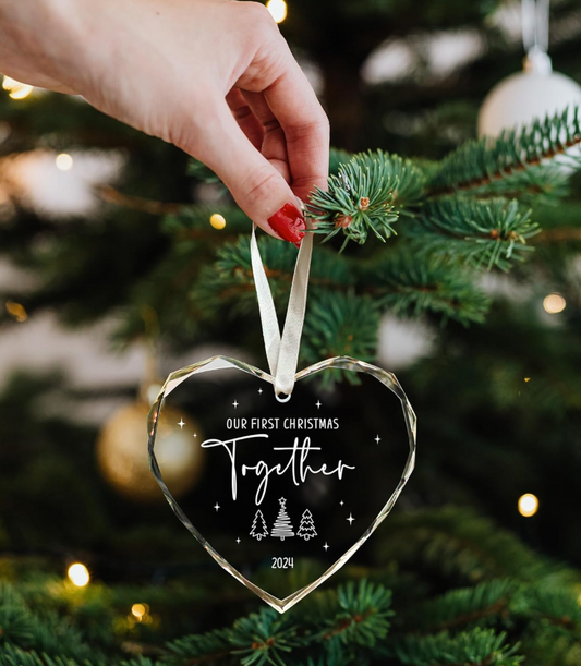 Crystal glass Heart ornament