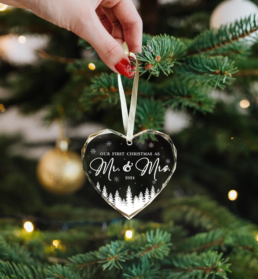 Crystal glass Heart ornament
