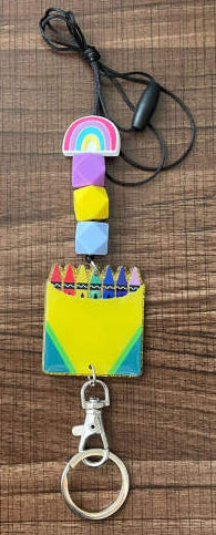 Teacher crayon lanyards
