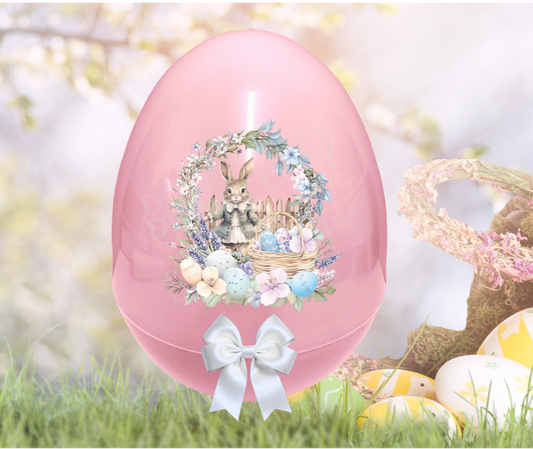 UVDTF Easter bunny wreath pink