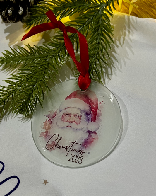 Glass sublimation frosted 3 inch round decoration.