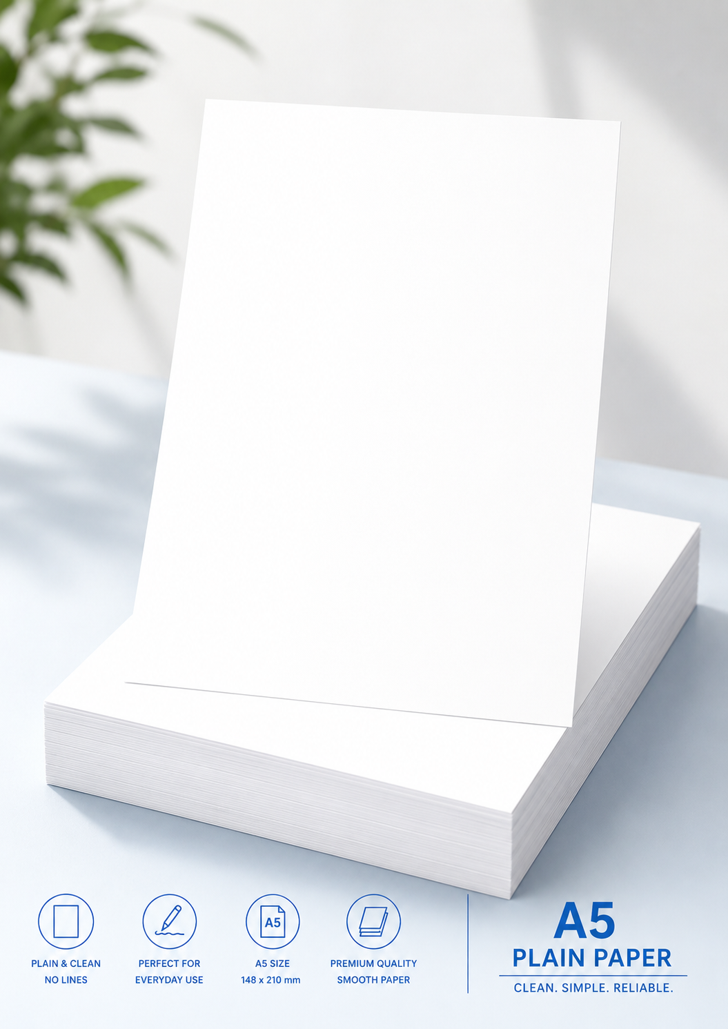 A5 plain unpunched paper