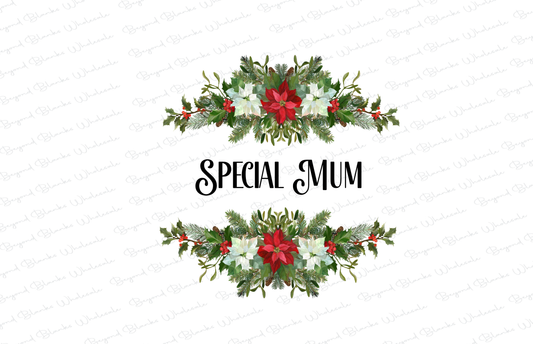 UVDTF Poinsettia decal Carafe