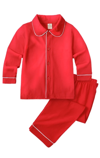 Christmas family cotton frilly pyjamas KT