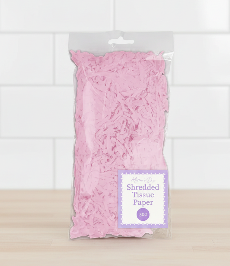 Shredded paper pink