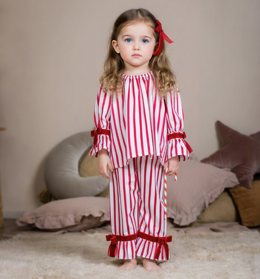 Christmas stripe pyjamas