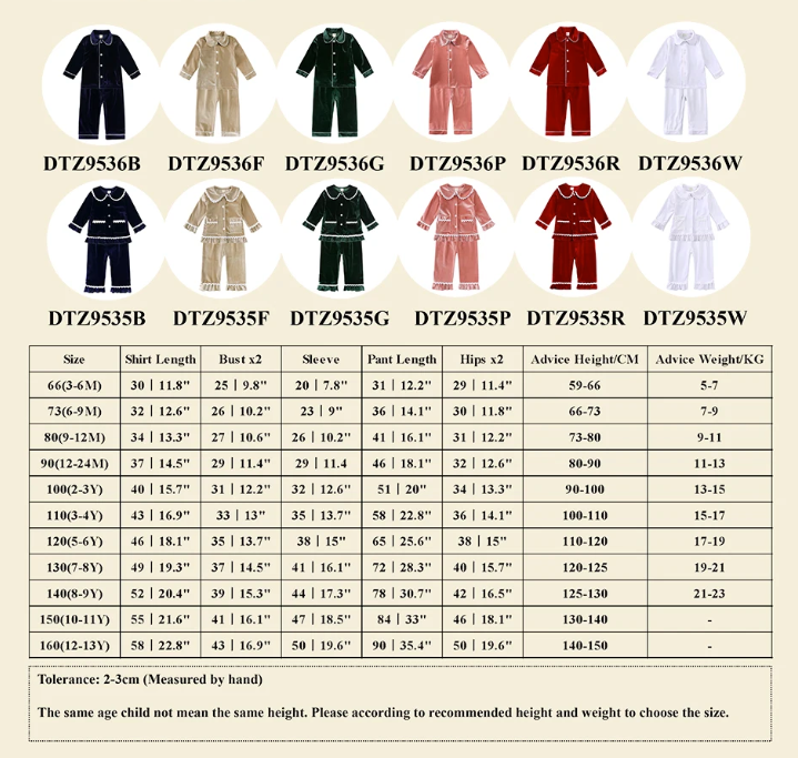 Christmas Velvet family pyjamas lace trim KT