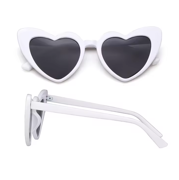 Sunglasses white heart