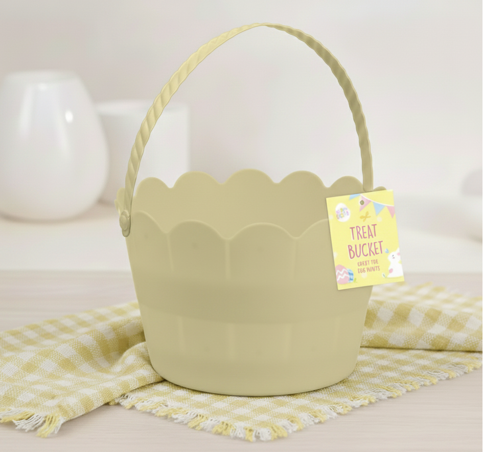 Easter- Scallop Edge Bucket- Yellow