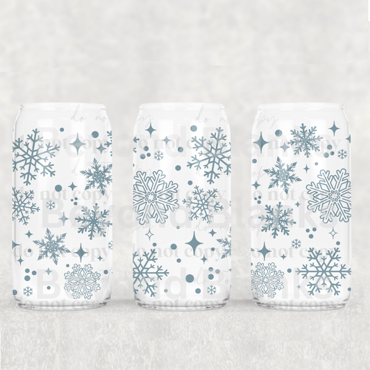 Blue snowflakes 16oz wrap