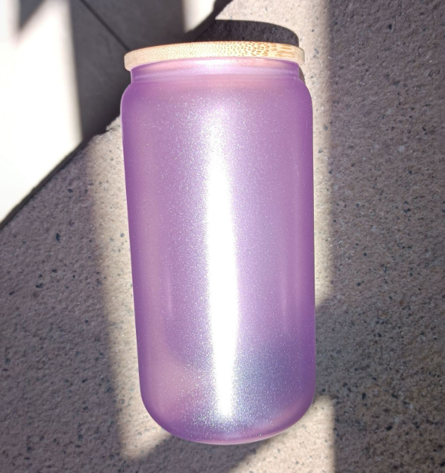 UV+ glow 16oz sublimation can glass