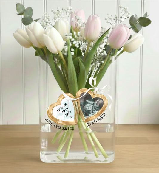 UVDTF-Mothers day locket -white ribbon