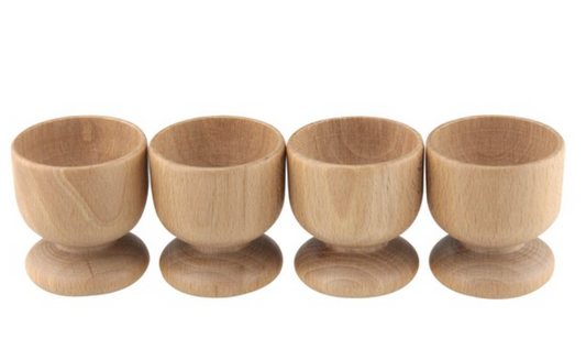 Egg cups wooden 4pc x 6 packs