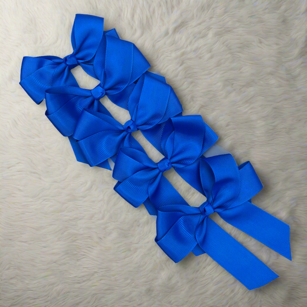 4” Bow royal blue