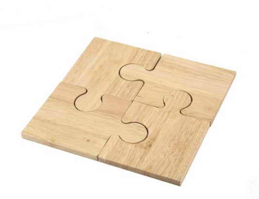 Jigsaw wooden coasters 4 packs of 4pc