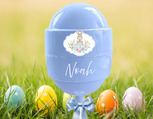 UVDTF lollipop decal-Blue floral badge