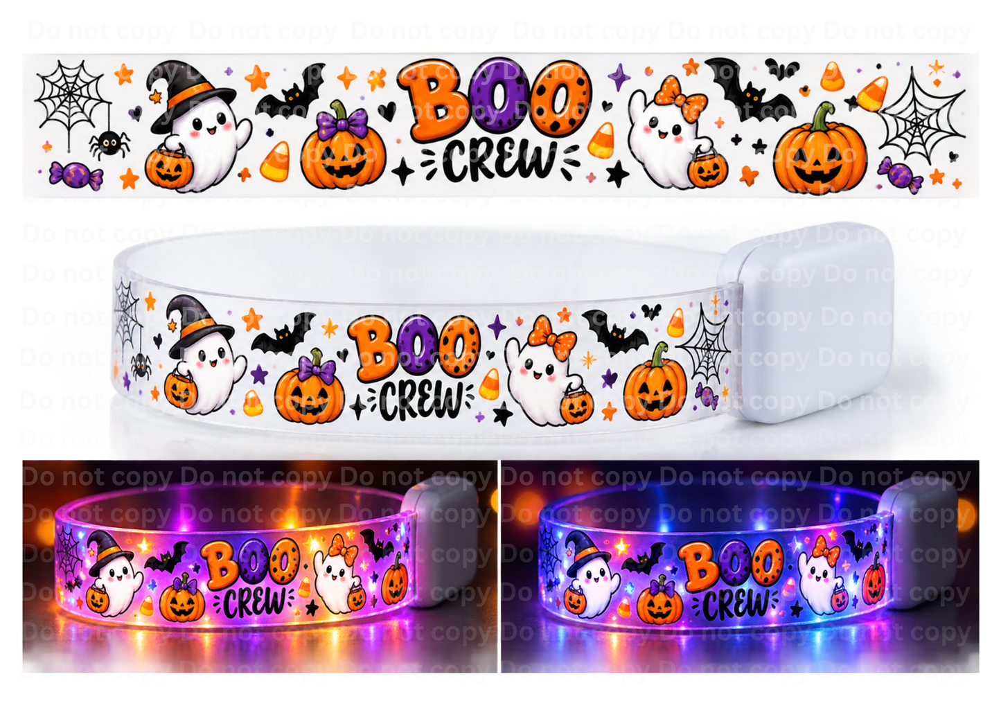UVDTF - LED wristband - Boo Crew