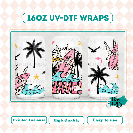 UVDTF 16oz wrap- Catch waves