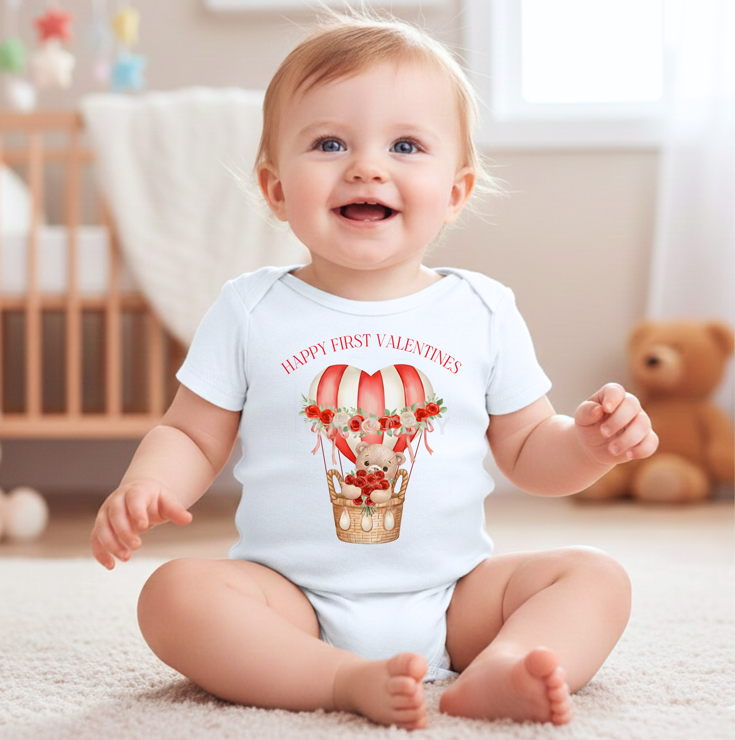 DTF Valentines red balloon bear