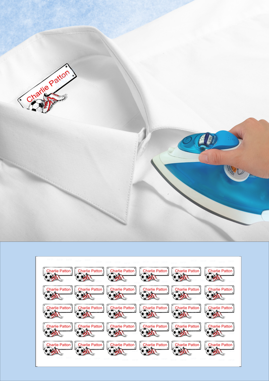 DTF - Name tags football red