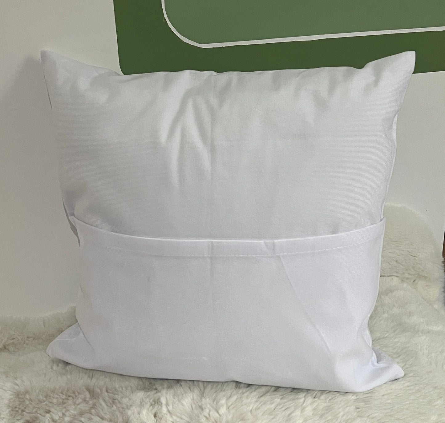 Pocket Charpie cushion covers Sublimation white