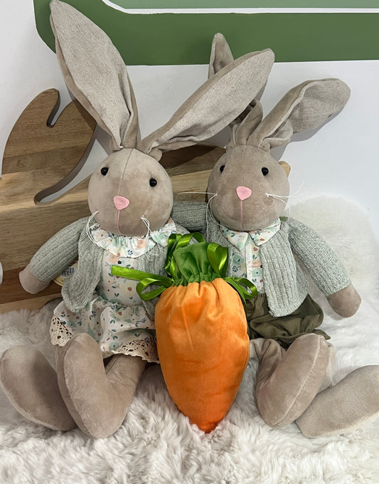 Carrot velvet bags
