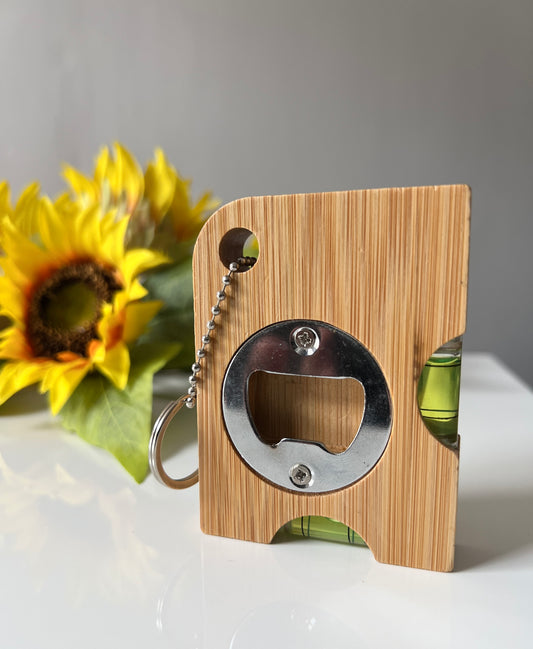 Bamboo Spirt level opener key rings