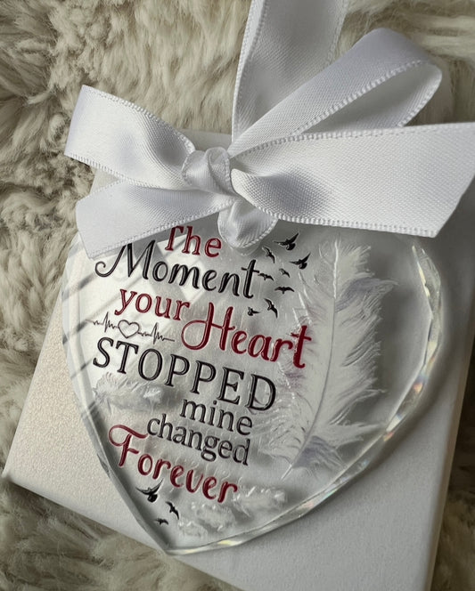 Crystal glass Heart ornament