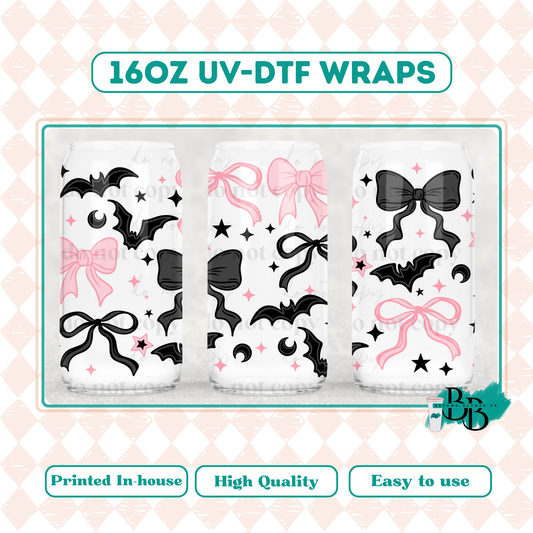 UVDTF 16oz wrap-Girly spooky bows
