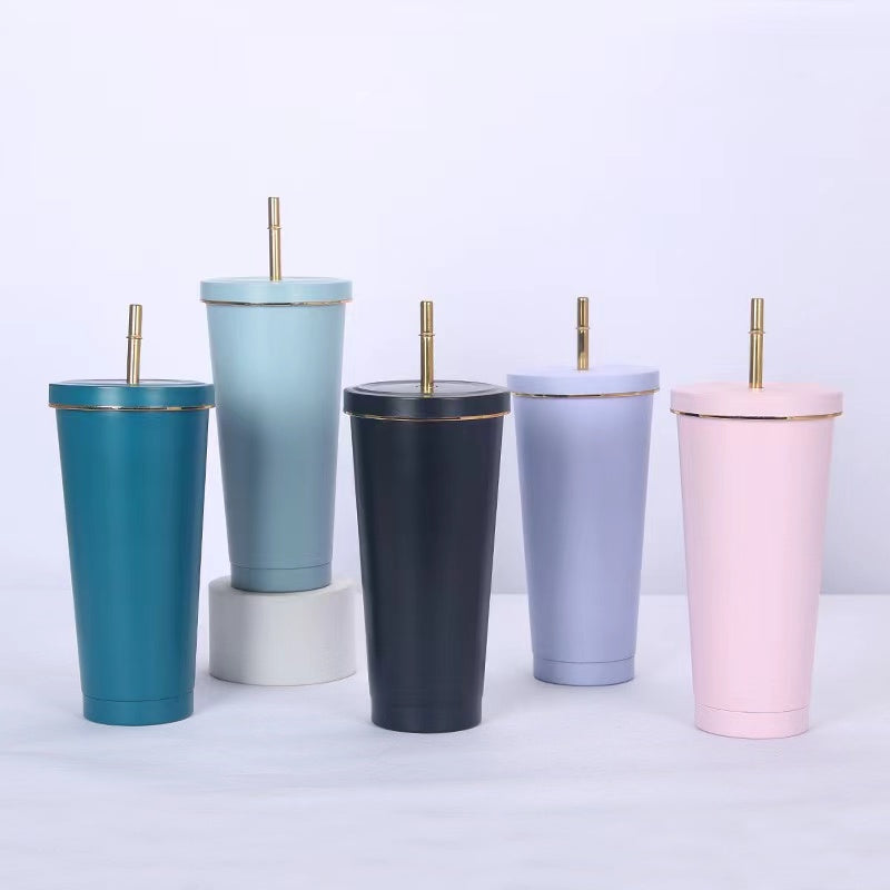 Double wall 750ml colourful tumbler