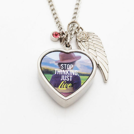 Ashes Sublimation heart necklace