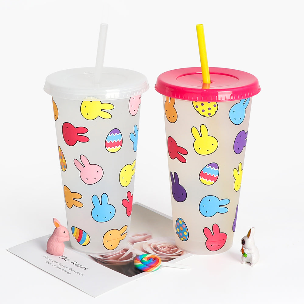 Plastic 24oz bunny tumbler-colour change