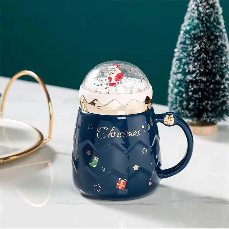 Christmas dome lid mug gift boxed